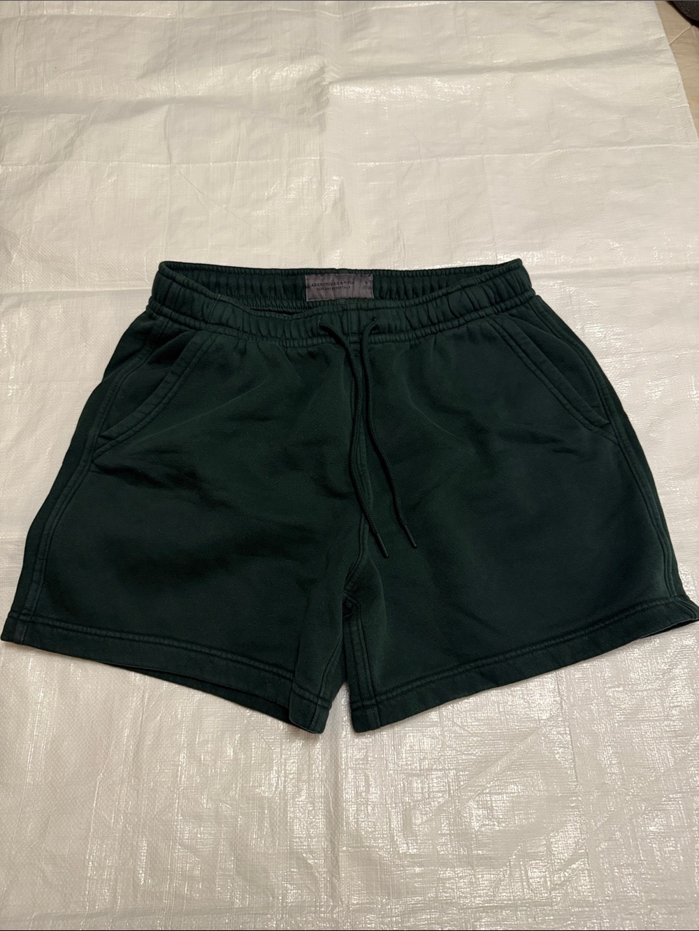 Abercrombie & Fitch Dark Green Athletic Drawstring Shorts